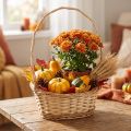 Weiden Presentmand 30 x 23 cm met Handvat en Binnenfolie | Floristik24.nl