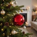 Kerstbal medium kunststof rood 20cm | Floristik24.nl