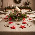 Kerststerren voor het strooien van rood, natuurlijk hout 4cm 72 st | Floristik24.nl