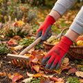 Kixx nylon tuinhandschoenen maat 11 rood, grijs | Floristik24.nl
