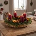 Natuurlijke strokransset 30 cm Ø 10 stuks - Ideaal voor knutselwerkjes, adventskransen en rouwarrangementen, biologisch afbreekbaar | Floristik24.nl