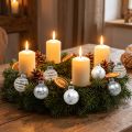 Mini kerstballen wit, zilver echt glas Ø3cm 9 st | Floristik24.nl