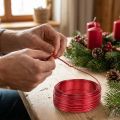 Rode aluminiumdraad Ø2mm 500g 60m - Sieradendraad, knutseldraad, decoratief draad voor bloemisterij en knutselen | Floristik24.nl