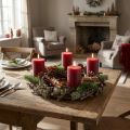 Decoratieve krans, deurkrans, natuurlijke krans, eikenmos, Ø30cm, adventskrans, kerstkrans | Floristik24.nl