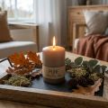 Pure stompkaars bruin 90/60 natuurlijke waskaars duurzame stearine koolzaadkaars decoratie | Floristik24.nl