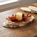 Ovale berkenhouten schijven, natuurlijke houten schijven, decoratief, 18-22 cm, set van 10, houtdecoratie, gegraveerd | Floristik24.nl