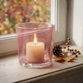 Glazen pot Ø10cm H8,5cm oud roze | Floristik24.nl