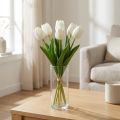 Witte Tulpen Decoratie Real Touch Kunstbloemen Lente 49cm 5 st | Floristik24.nl