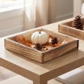 Houten dienblad, rustiek design, perfect voor huis- of kantoordecoratie, 15 cm, 4 stuks | Floristik24.nl