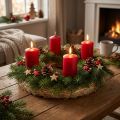 Natuurlijke strokrans 35 cm, kransbasis voor decoratieve kransen, adventskrans en decoratie voor het hele jaar, set van 10 | Floristik24.nl