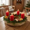 Strokrans Ø40cm naturel 5 stuks - Adventskrans, deurkrans, paaskrans knutselen | Floristik24.nl