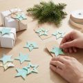 Decoratieve sterren voor handwerk Mint zelfklevend schuimrubber 4cm 36st | Floristik24.nl