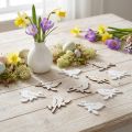Strooidecoratie hout lente vogeldecoratie naturel wit 4cm 72 st | Floristik24.nl