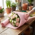 Bloemisten crêpepapier, roze, 50x250cm | Floristik24.nl