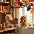 Herfstdecoratie, decoratieve hangende eekhoorn, bruin, set van 2 | Floristik24.nl