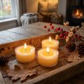 Pure Nature Lights theelichtjes, brandtijd 10 uur, kaarsen van koolzaadwas, 8 stuks | Floristik24.nl