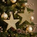 Kerstdecoratie ster hanger gouden glitter 30cm 2st | Floristik24.nl