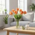 Kunstbloem papegaai tulp oranje lentebloem 63cm | Floristik24.nl