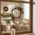 Hangdecoratie Kerstdecoratie ring metaal hout vintage Ø19cm | Floristik24.nl