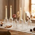 Decoratieve flesjes kandelaar mini vazen glas H11cm 6 st | Floristik24.nl