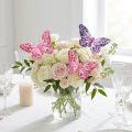 Decoratieve vlinders op draadveren paars roze 7×10cm 12 st | Floristik24.nl