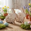 Bunny Wood Zittend Bloemenpatroon Naturel Wit 24×24cm 2 st | Floristik24.nl