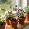 Bloemenplug vlinder bloem decoratieve plug hout 7cm 12 st | Floristik24.nl