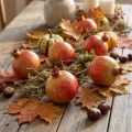 Kunstmatige granaatappeldecoratieset in net, bedrieglijk realistisch, rood-geel-groen, Ø5,5cm, 12 stuks | Floristik24.nl