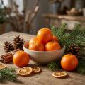 Decoratieve kunstmatige mandarijnen in een net, bedrieglijk realistische look, Ø5cm, set van 12, perfect voor woningdecoratie en etalages | Floristik24.nl