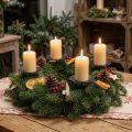 Kaarshouder om in te steken metaal voor Advent zwart Ø8cm 4 st | Floristik24.nl