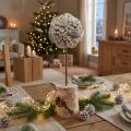 Houten decoratieboom winterdecoratie berk eikels kegels wit H40cm | Floristik24.nl