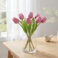 Bloemdecoratie Tulpen Kunstbloemen Paars 20cm 6 Stuks | Floristik24.nl