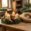 Strokrans Ø35cm naturel - decoratieve krans voor knutselen &amp; Advent, set van 5 | Floristik24.nl