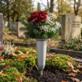 Grafvaas zilver 28.5cm | Floristik24.nl