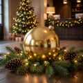 Kerstbal kunststof groot goud Ø25cm | Floristik24.nl