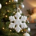 Kerstboomdecoratie sneeuwvlok hangdecoratie Kerstmis wit 15cm | Floristik24.nl