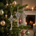 Decoratieve sleutel voor het ophangen van antiek zilver 10cm 3 st | Floristik24.nl
