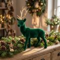 Hert staand deco figuur groen goud tafeldecoratie advent 27cm | Floristik24.nl