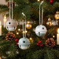 Metalen bellen Kerstklokken Mint Beige Ø3cm 16st | Floristik24.nl