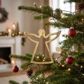 Metalen hangers, decoratieve engelen, gouden adventsversiering 15 × 16.5cm | Floristik24.nl