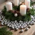 Decoratieve eikels zilver, Adventsdecoratie, natuurlijke herfstvruchten, landhuis Ø1,5 – 2,5 cm L1,5 – 3 cm 300 g | Floristik24.nl