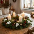 Mini Kerstbal wit gemarmerd spiegelbessen Ø20mm 140 st | Floristik24.nl