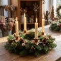 Kandelaar kaarsen adventsster bruin Ø9,5cm 4st | Floristik24.nl