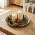 Decoratief bord zinkplaat metalen bord antraciet goud Ø20,5cm | Floristik24.nl