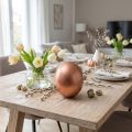 Struisvogelei decoratie uitgeblazen Paasdecoratie koper Ø12cm H14cm | Floristik24.nl