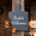 Natuurleisteen voor het ophangen van stenen dienblad Zwart 26×18cm | Floristik24.nl