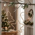 Decoratiehanger kerst houten kralen hart ster boom H20cm 3st | Floristik24.nl