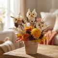 Uil decoratieve bloempluggen herfstdecoratie naturel Ø4cm H8cm 4st | Floristik24.nl