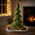 Kunstkerstboom dennengroen gevlokt 45cm | Floristik24.nl
