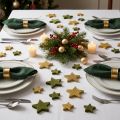 Strooidecoratie sterren groen en goud met glitter tafeldecoratie Kerst 4/5cm 40 st | Floristik24.nl